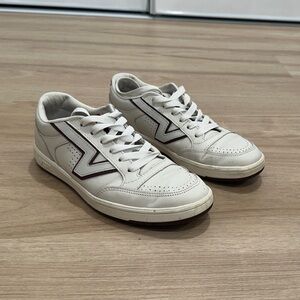 Vans White and Maroon Sneakers